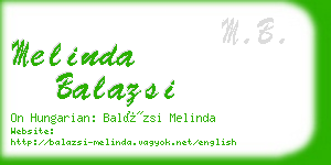 melinda balazsi business card